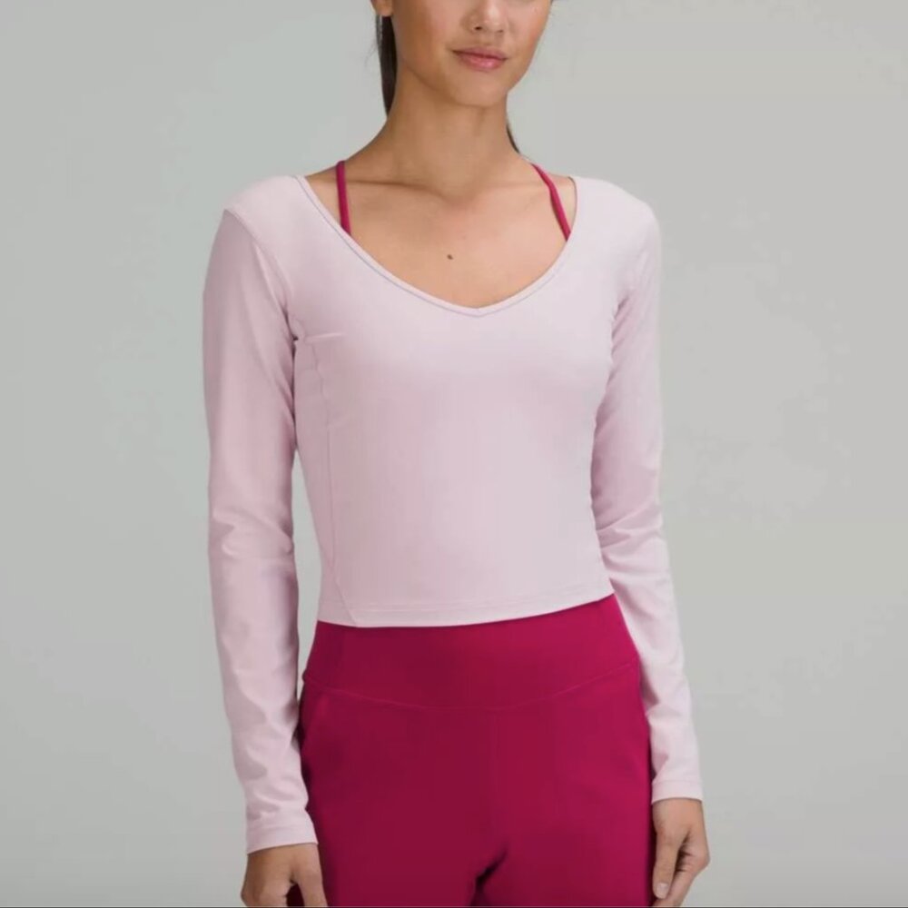 NWT lululemon Align Long Sleeve Shirt in Pink Peony